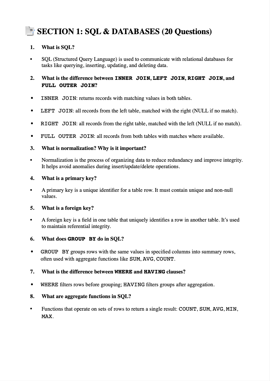 The Data Analyst Interview Handbook Preview
