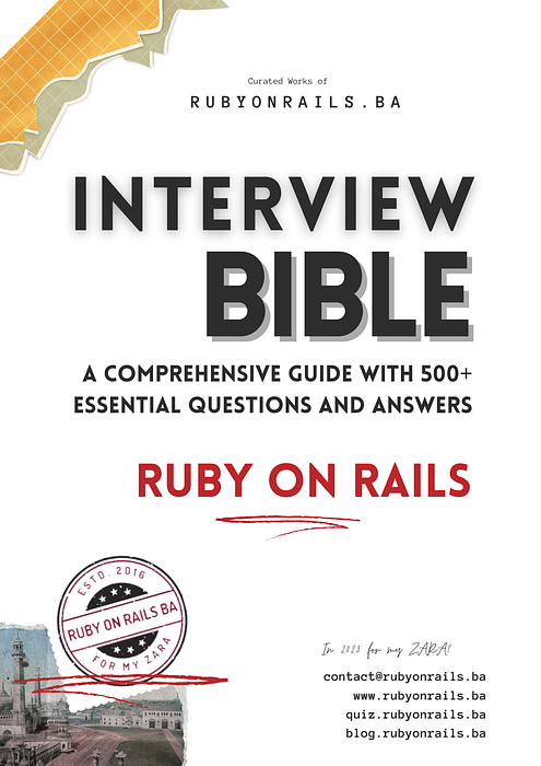 The Ruby on Rails Interview Bible Free Ebook Cover Image