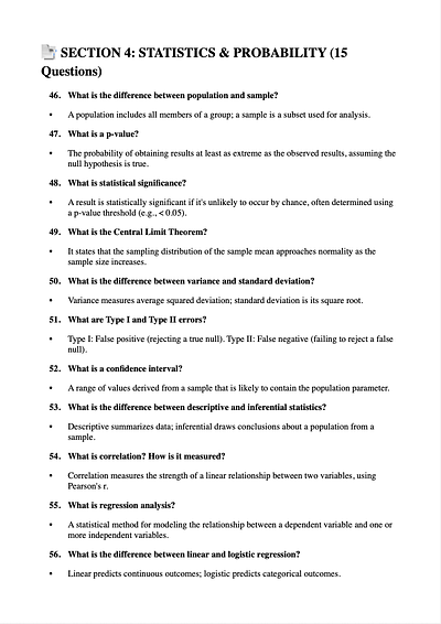 The Data Analyst Interview Handbook Preview