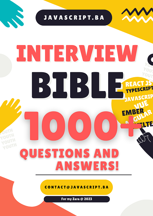 The JavaScript Interview Bible Free Ebook Cover Image