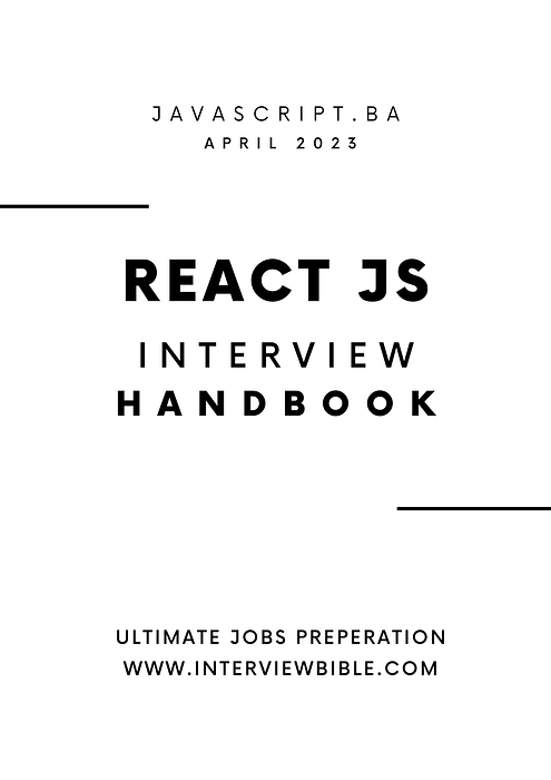 The React JS Interview Handbook Cover Image